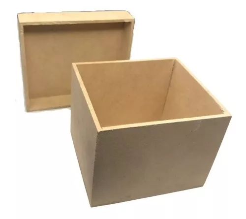 12 Cajas Con Tapa 8cm X 9cm X 7cm De Madera Mdf