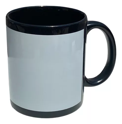 Taza de color negro de cerámica con ventana blanca SublimArts® de 11oz,taza  con ventana blanca sublimacion,taza negra sublimar sublimarts,taza con  ventana blanca sublimar,taza con ventana blanca negra sublimable,Taza con  ventana blanca Negra,Tazas