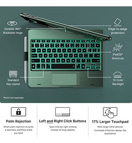 Funda Con Teclado Multitáctil Retroiluminación