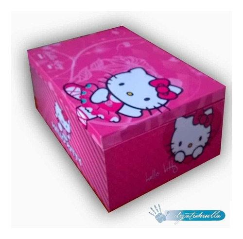 Hello Kitty Cofre De Madera. (15x15x15)