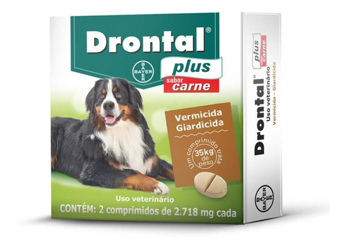 Drontal Plus Cães 35 Kg 2 Comprimidos - Bayer