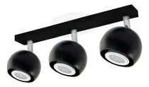 Comprar Lampara Aplique Techo Pared Gioluce Tini Gap 3 Luces Bocha Negro Cromo