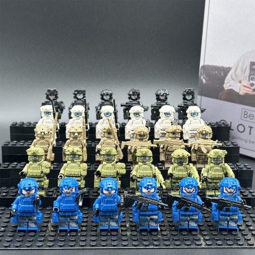 18 Soldado Brinquedo Das Forças Especiais Com Pacote Armas