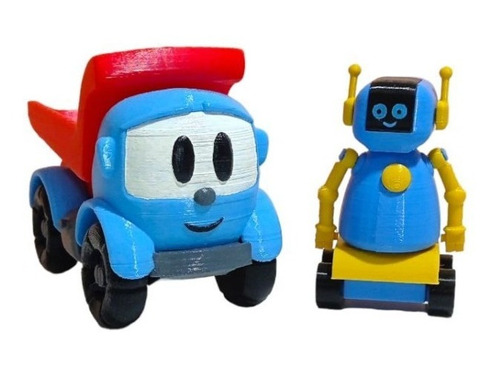 Camión Leo Y Robot Juguete 3d/leo El Pequeño Camión 