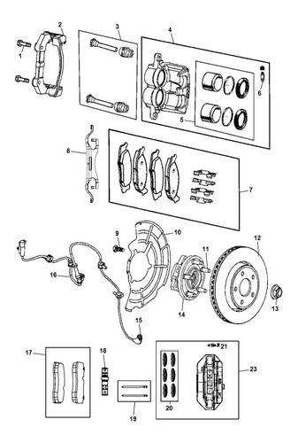 Imagen 2 de 5 de Sensor Abs Delantero Mopar Dodge Durango 3.6l 2011-2015