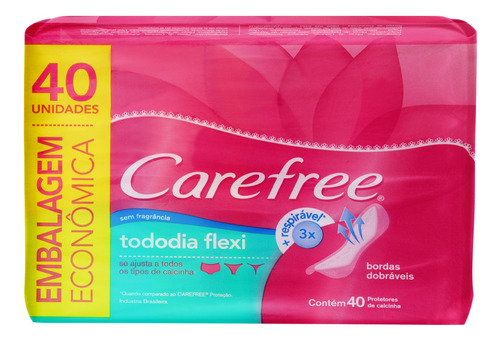 Protetores diários Carefree TodoDia Flexi 40 u