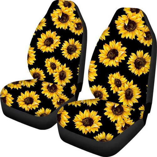 Asiento De Coche De Girasol Cubre Asientos Delanteros S...