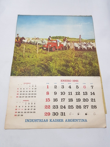 Imagen 2 de 6 de Antiguo Almanaque Ika 1961 Estanciera Kaiser Orig Mag 58601