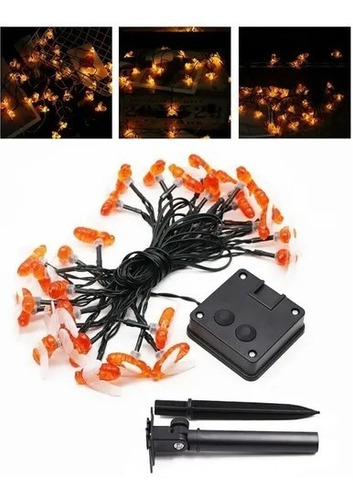 Imagen 5 de 5 de Guirnalda Solar Libelula 5 Metros 20 Led Multicolor