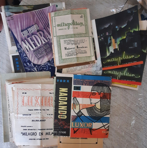 Programas Antiguos De Cine Y Teatro Años 50/70s. Lote X10u. (Usado)