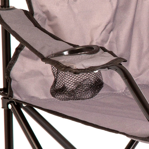 Silla Sillon Plegable Camping Playa Porta Vaso Modelo3 Color Gris