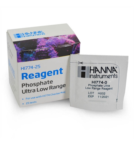 Reactivo Hanna Fosfato Ultra Bajo Rango Hi774-25 Marino Reef