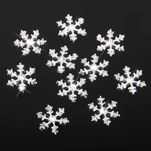 10pcs Botones De Cristal Nieve Cabellero Decoración