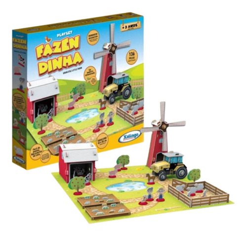 Quebra-cabeça 3d Fazendinha Playset Xalingo - 57021