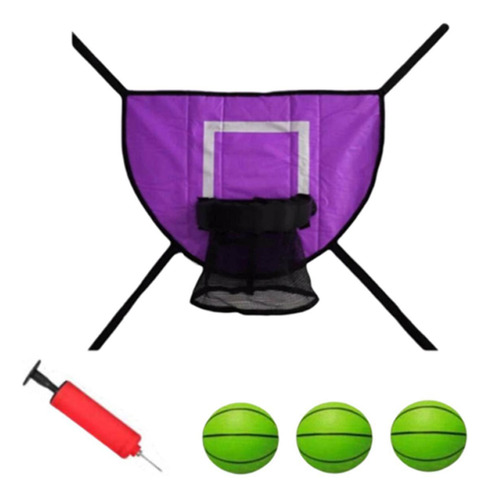 Juego De Canastas De Baloncesto Con Trampolín, Pelota De Bal