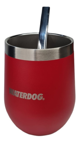 Vaso Térmico Waterdog Mate Copón Acero Inoxidable Tapa 350cc