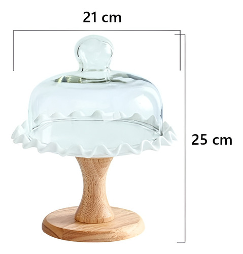 Porta Tortas Base Para Cupcakes Base Para Torta C/tapa 21cm Base De Torta Porta Cupcake Base Para Tortas Madera Circular Transportador De Tortas Alzadores Candy Bar Base Para Cupcakes Pasteleriuscl