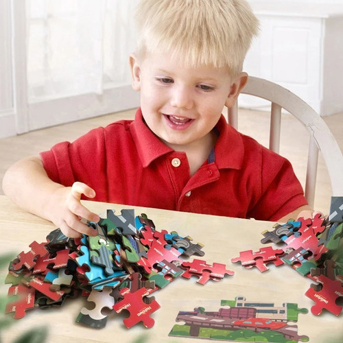 Rompecabezas 108 Pcs Londres Puzzle Forma Bus C/ Bolso Viaje