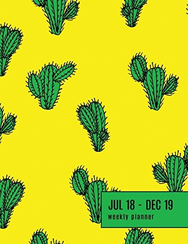 Weekly Planner 20182019 Cactus Design | Jul 18  Dec 19 | 18 