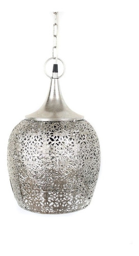 Lámpara Colgante Marruecos N°119 Metal Plateado