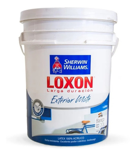 Pintura Latex Loxon Exterior Blanco X20 Lts Sherwin Williams