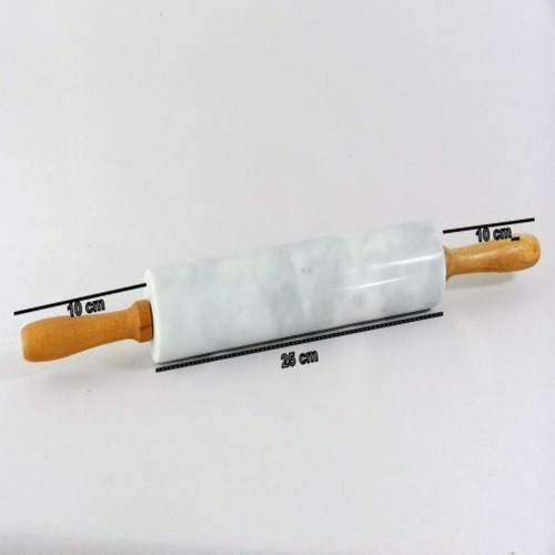 Imagem 2 de 2 de Rolo Para Massas Em Mármore 25 Cm / 45 Cm - 1,90 Kg - Z0767
