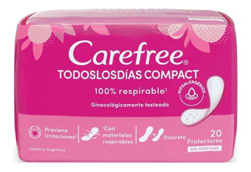 Carefree Compact S/ Perfume X20 Farmacia Magistral Lacroze