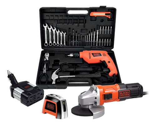 Rotomartillo 13mm B+d Hd565k 550w + Kit Herramientas Color Naranja