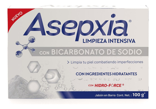 Jabon Asepxia Bicarbonato De Sodio X 100g