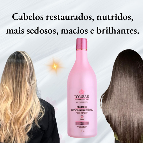 Shampoo Reconstrutor Dyusar 1l Para Cabelos Danificados