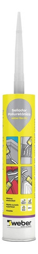 Imagen 3 de 5 de Sellador Poliuretánico Flex Pu Weber Colores 300 Ml Mm
