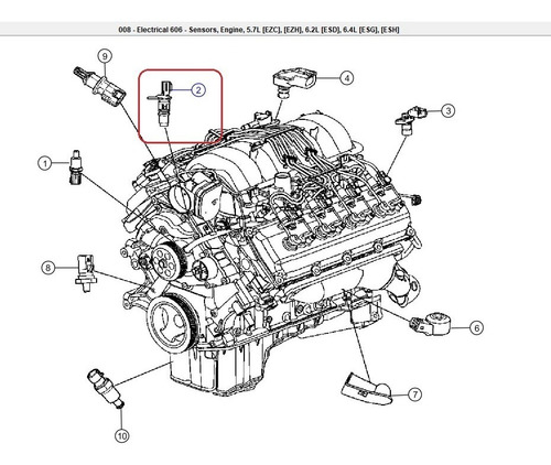 Imagen 6 de 8 de Sensor Eje Levas Mopar Jeep Grand Cherokee 5.7-6.4 2012-2020