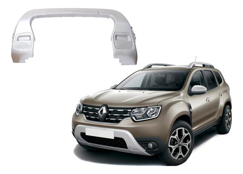 Defensa Moldura Plateada Frontal Renault Duster 2021-2023