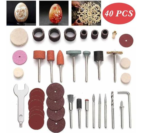 Kit Herramientas Microabrasivas De 40 Piezas Para Dremel 