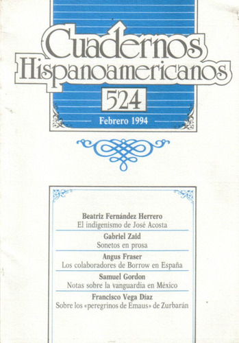 Cuadernos Hispanoamericanos 524 / Febrero 1994