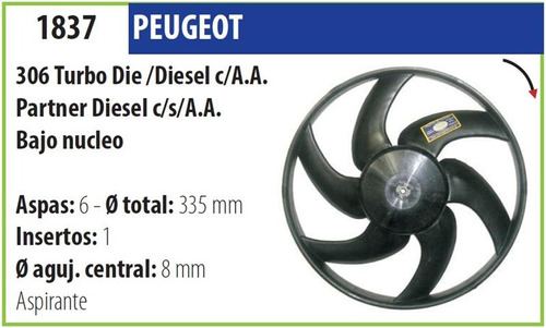Helice Peugeot 306 D C/a.a.