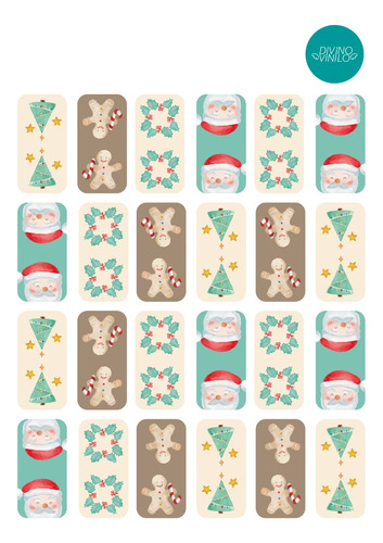 Etiquetas Stickers Autoadhesivos Navidad X24u