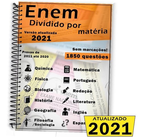 Enem 2020 Provas Divididas Por Matéria 2009 Até 2019