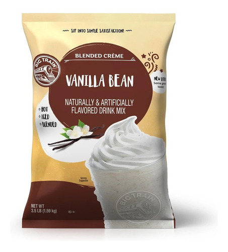 Vanilla Bean Big Train Polvo 3.5 Libras 