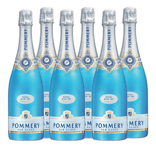Champagne Pommery Sur Glace Royal Blue Sky Caja X6u