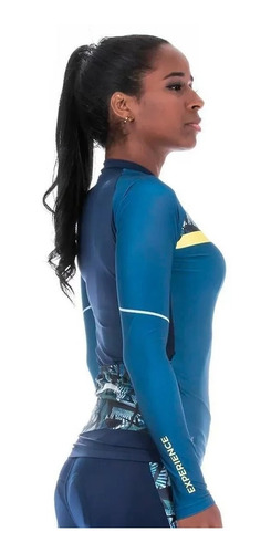 Imagem 2 de 4 de Blusa Feminina M. Longa Ciclismo Marinho 135228 Elite Bike