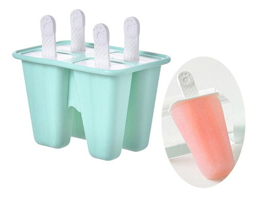 5 Paletas De Pastel Molde Para Paletas De 4 Celdas Verde
