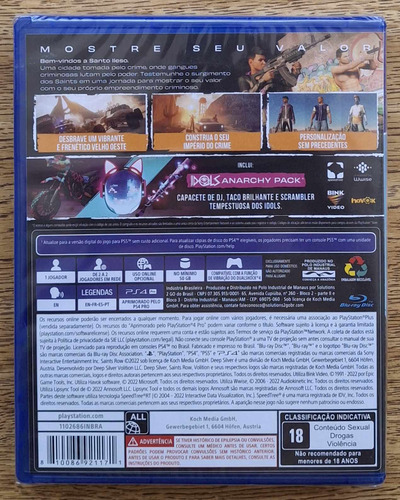 Saints Row - Ps4 (envio Em Até 24h)