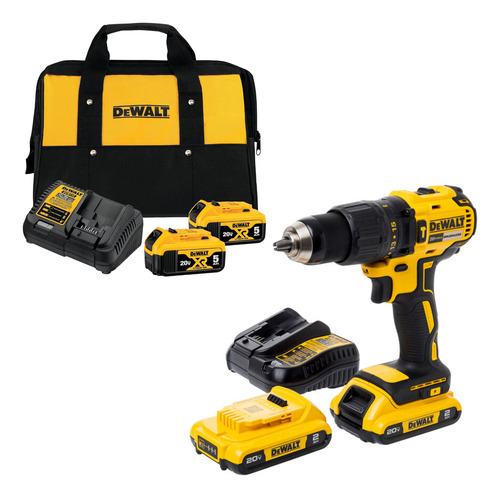 Kit Parafusadeira/furadeira 20v + 2bat 5ah - Dcd7781d2-br
