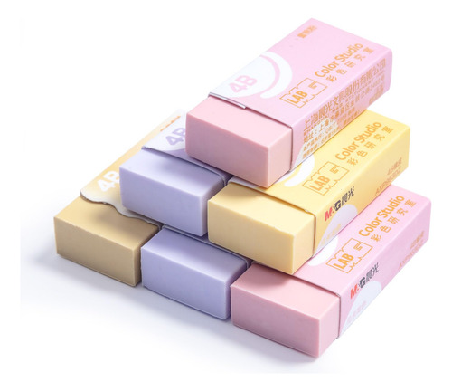 Borradores Rectangulares Surtidos 6 Unidades Colores Macaron