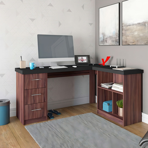 Escrivaninha Home Office 1 Prat Mobile Mali Artany Cor Marrom
