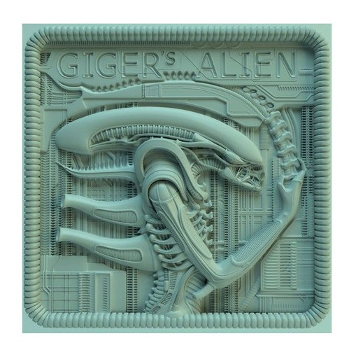 Giger Alien Placa 3d Archivo Stl Impresion3d 