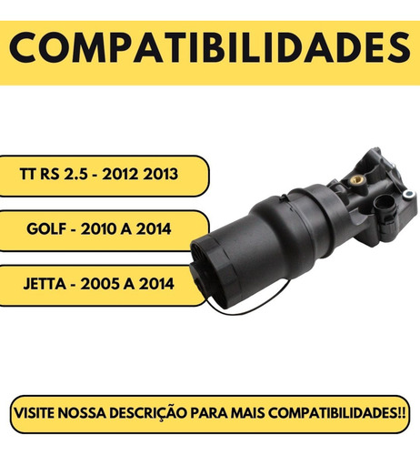 Resfriador E Suporte Filtro De Óleo Jetta 2.5 2005 A 2014