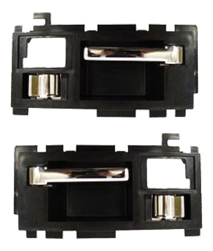 (2) Manijas Puerta Interior Del Plastico Crom S10 91-94