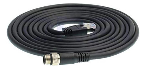 Conector Ethernet Rj45 M12 4pin D-code Macho A Cable